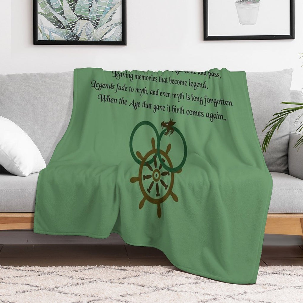 Thus Spins The Wheel of Time Easy Care Throw Blanket