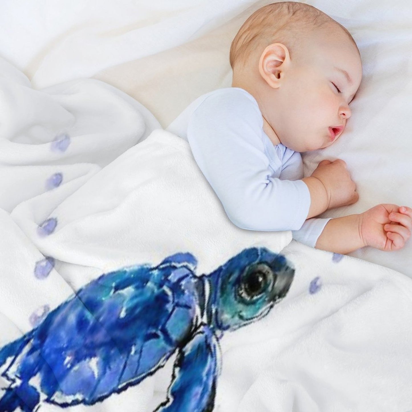 Three Sea Turtles Lightweight Throw Blanket