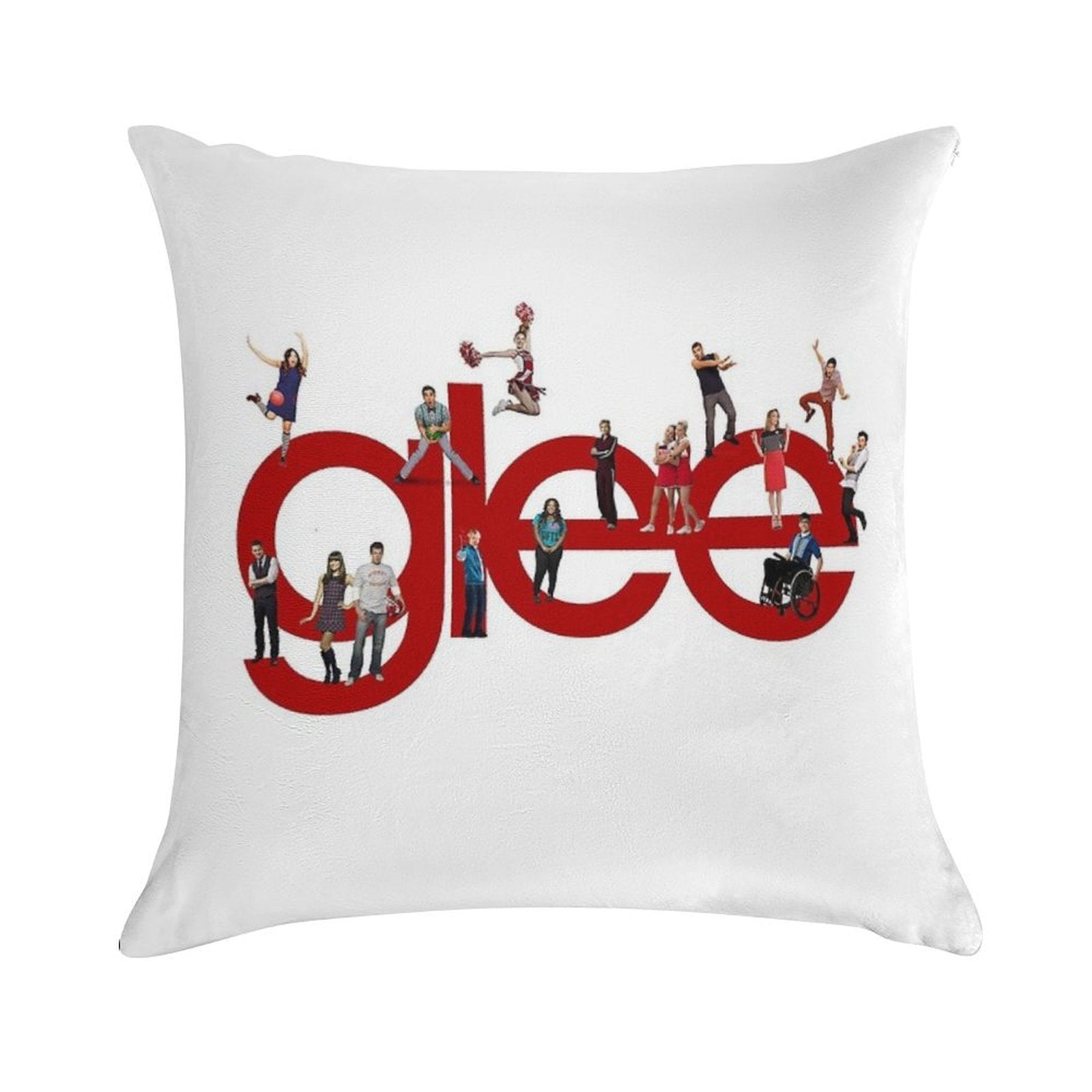 Glee Logo with The Cast Soft Style Accent Throw Pillow