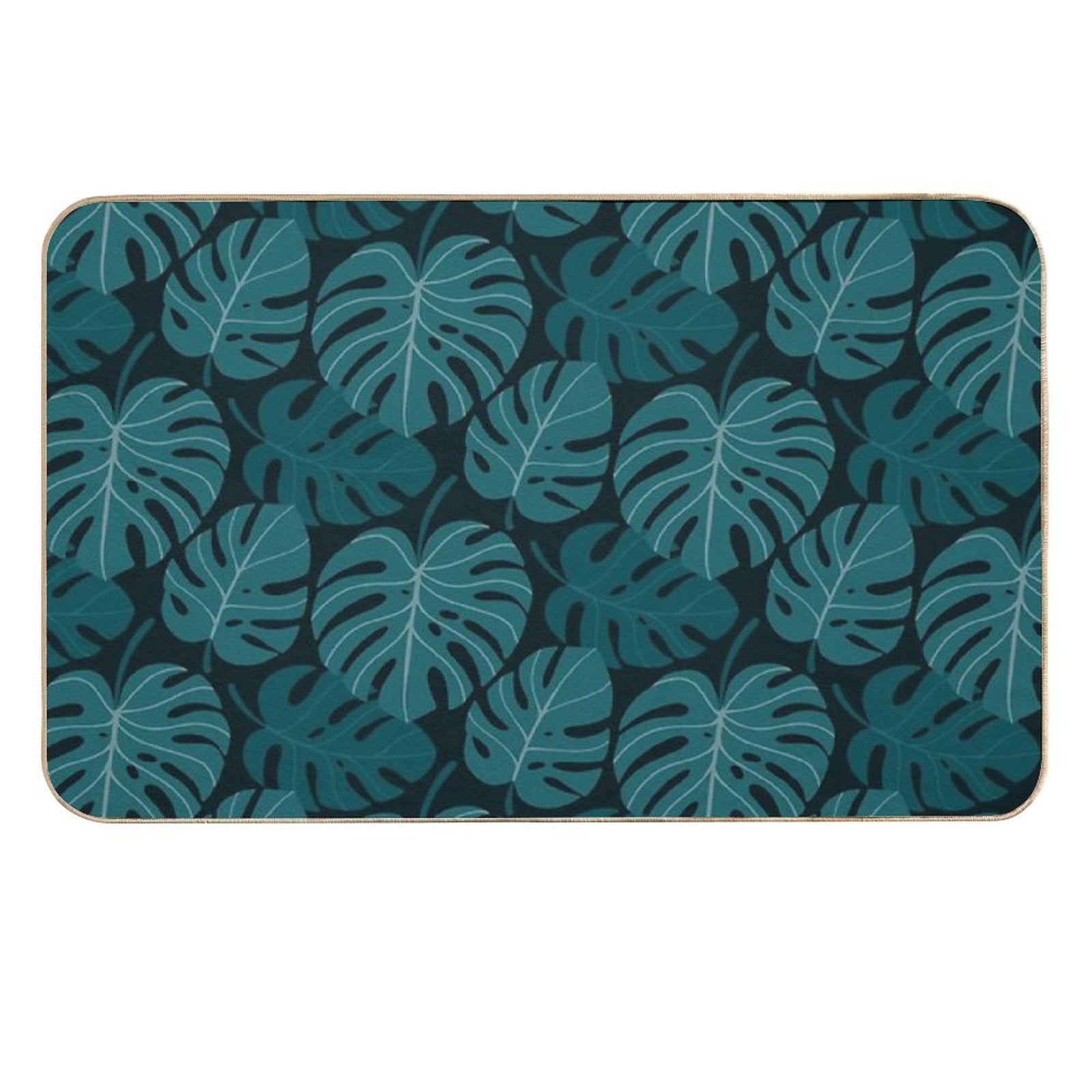 Dark Monstera  Pet-Safe Bath Mat