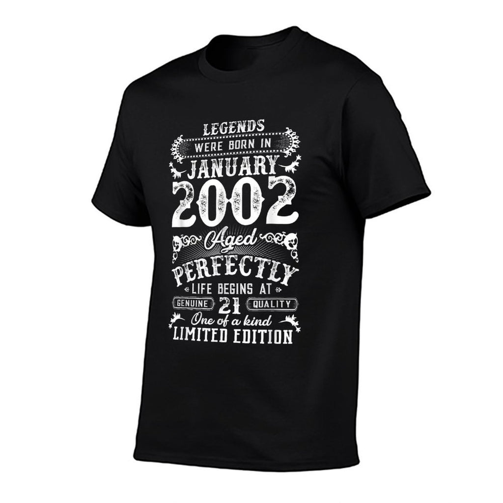 Legends Were Born In January 2002 21st Birthday  Polyester Blend T-Shirt