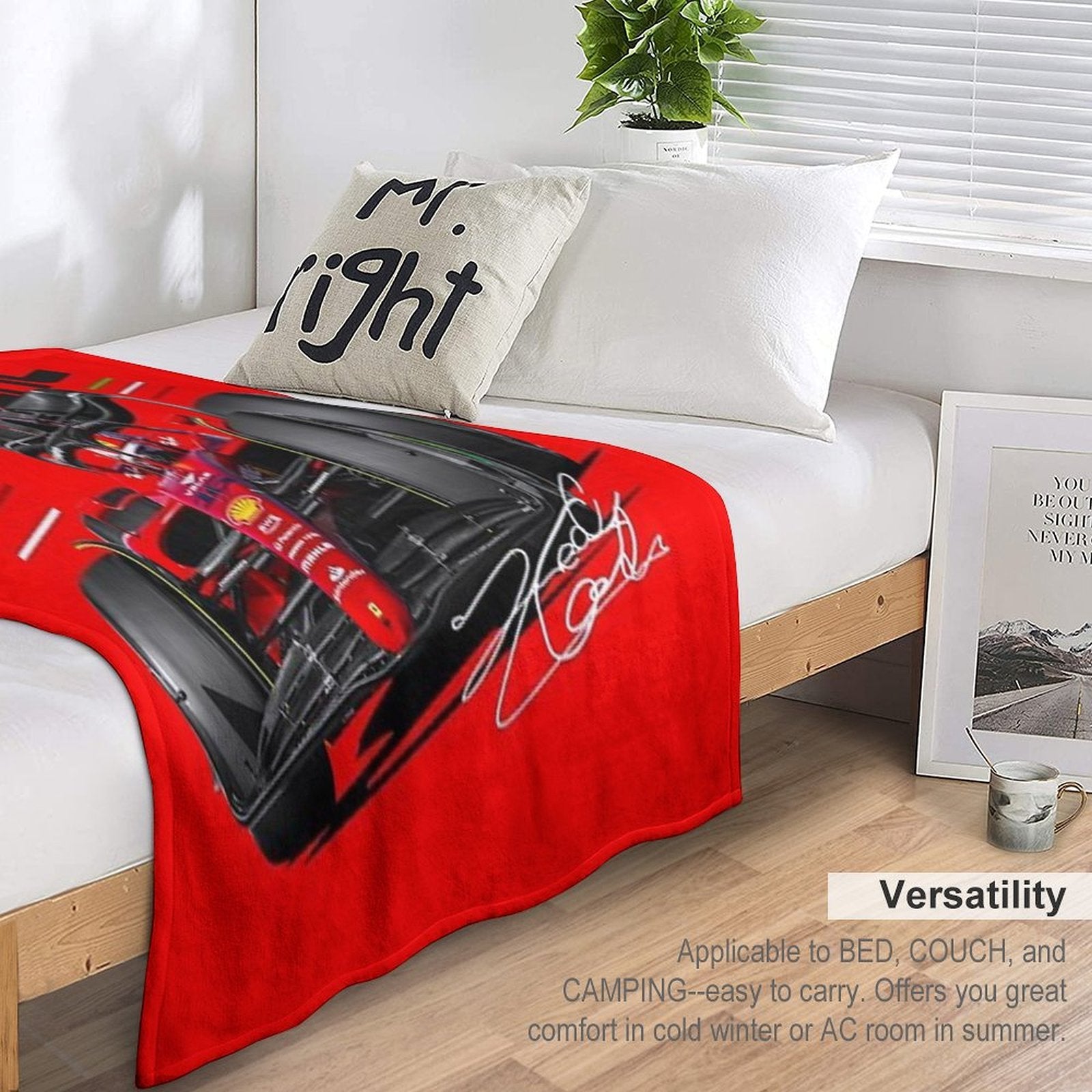 Charles Leclerc Scuderia Ferrari 2022 Versatility Throw Blanket