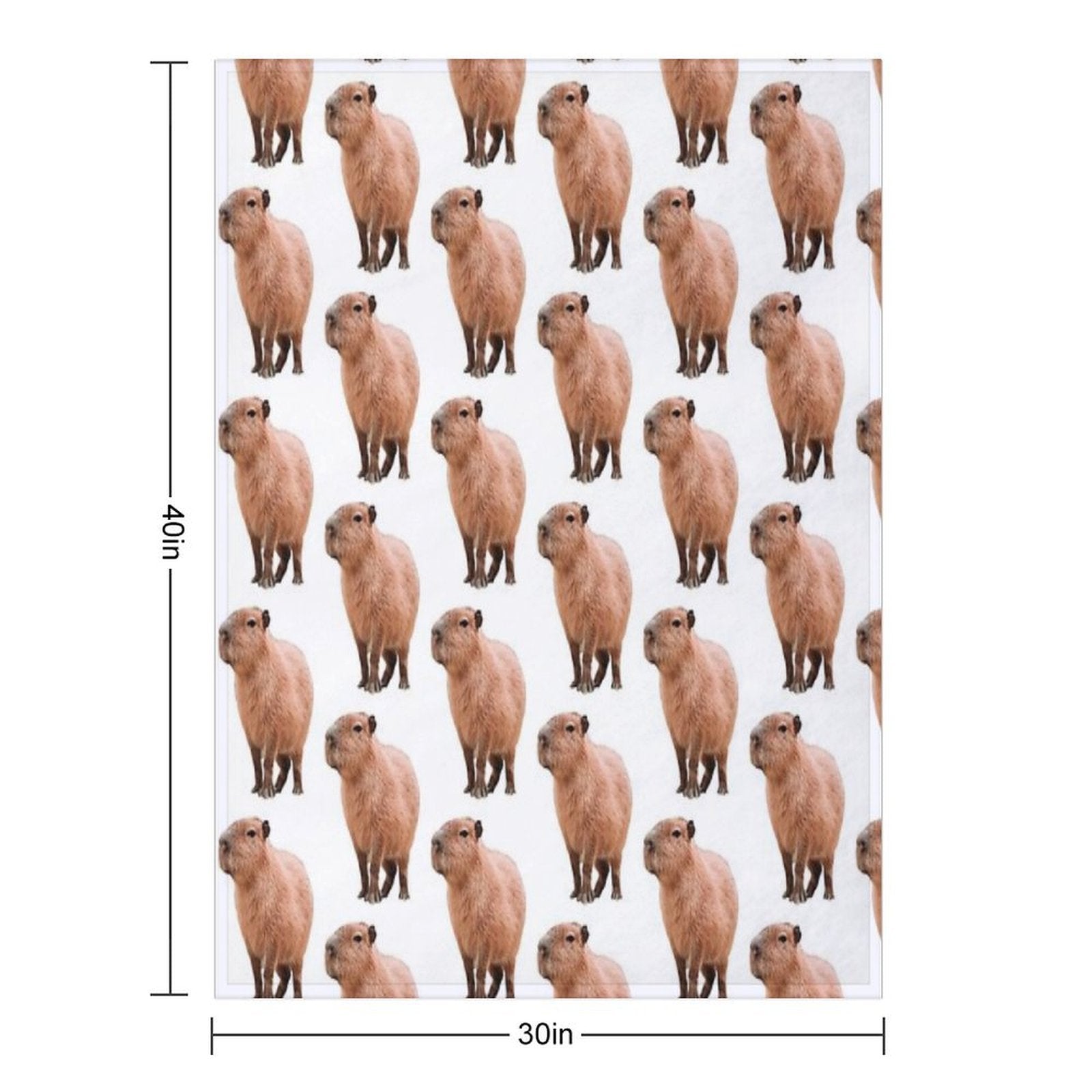Cute Capybara Compact Throw Blanket