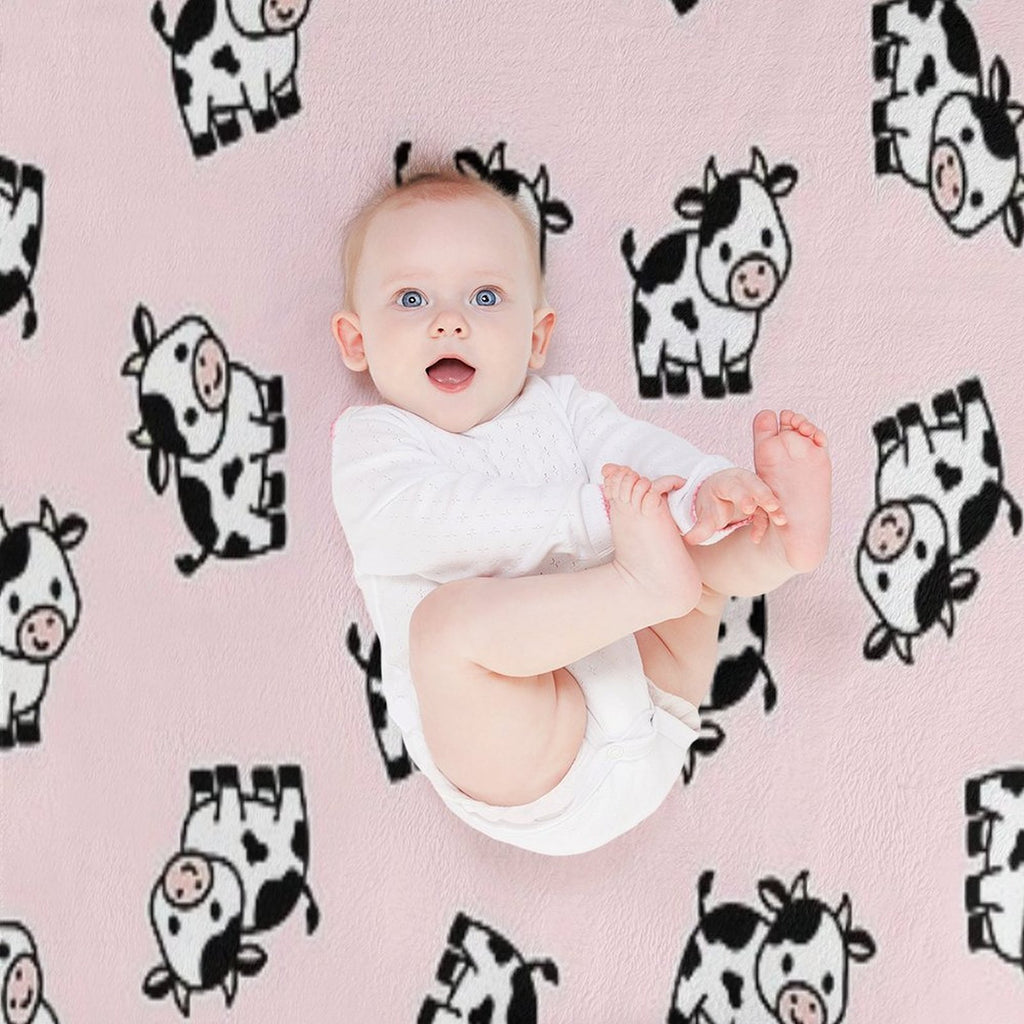 Cow Machine-washable Throw Blanket