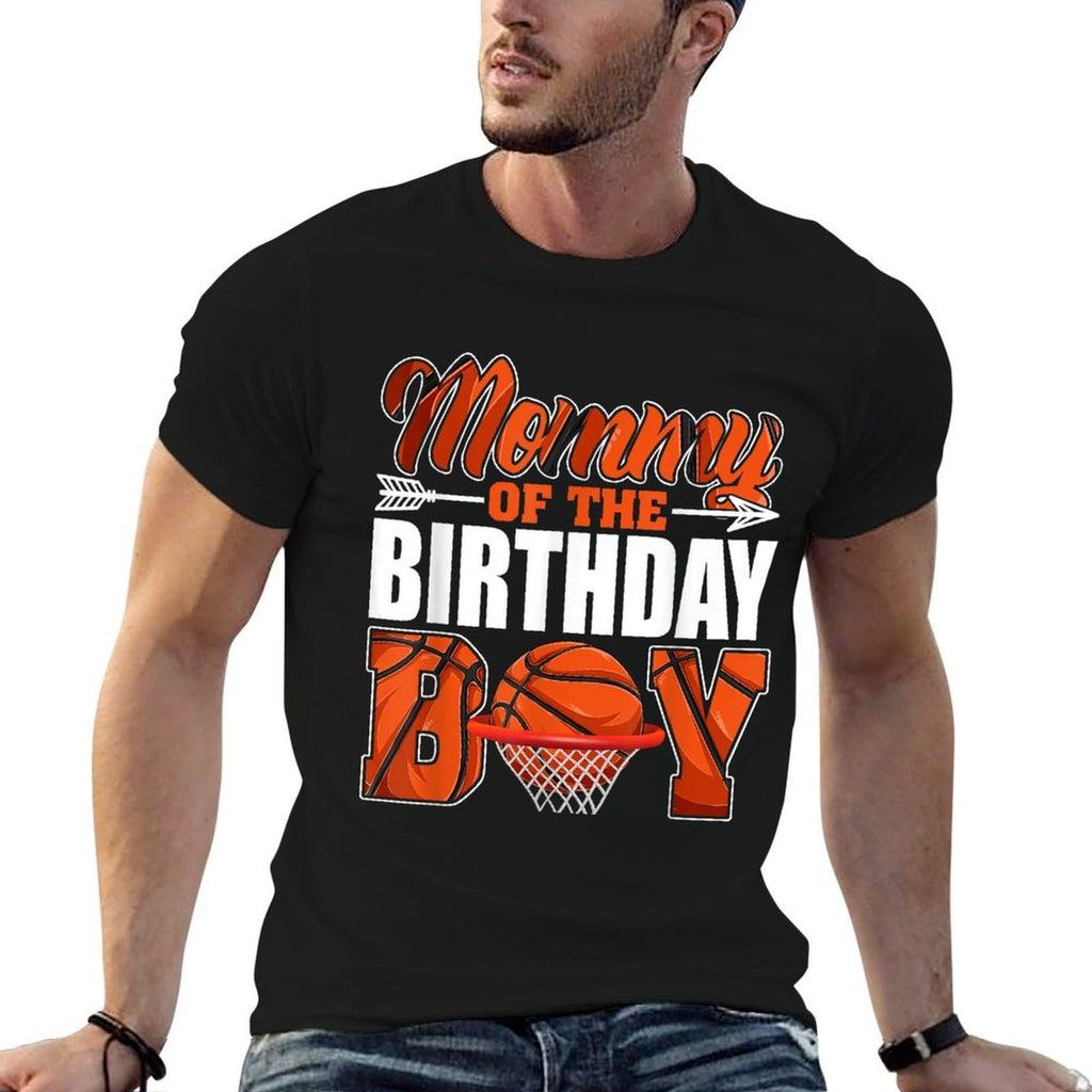 Mommy Of Birthday Boy Basketball Matching Family Party  Relaxed-fit T-Shirt