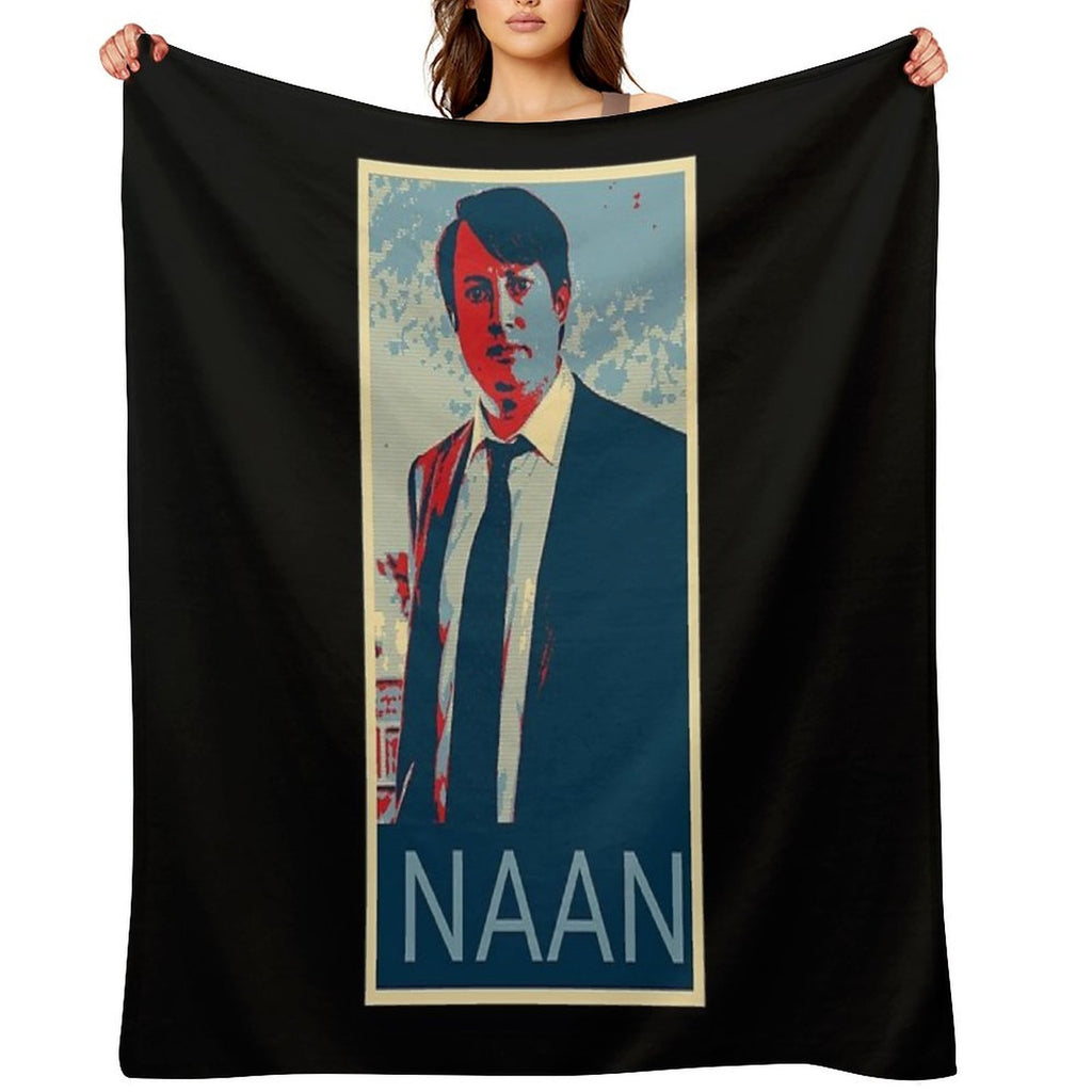 Peep Show Mark Four Naan Poster Poster Sustainable Throw Blanket