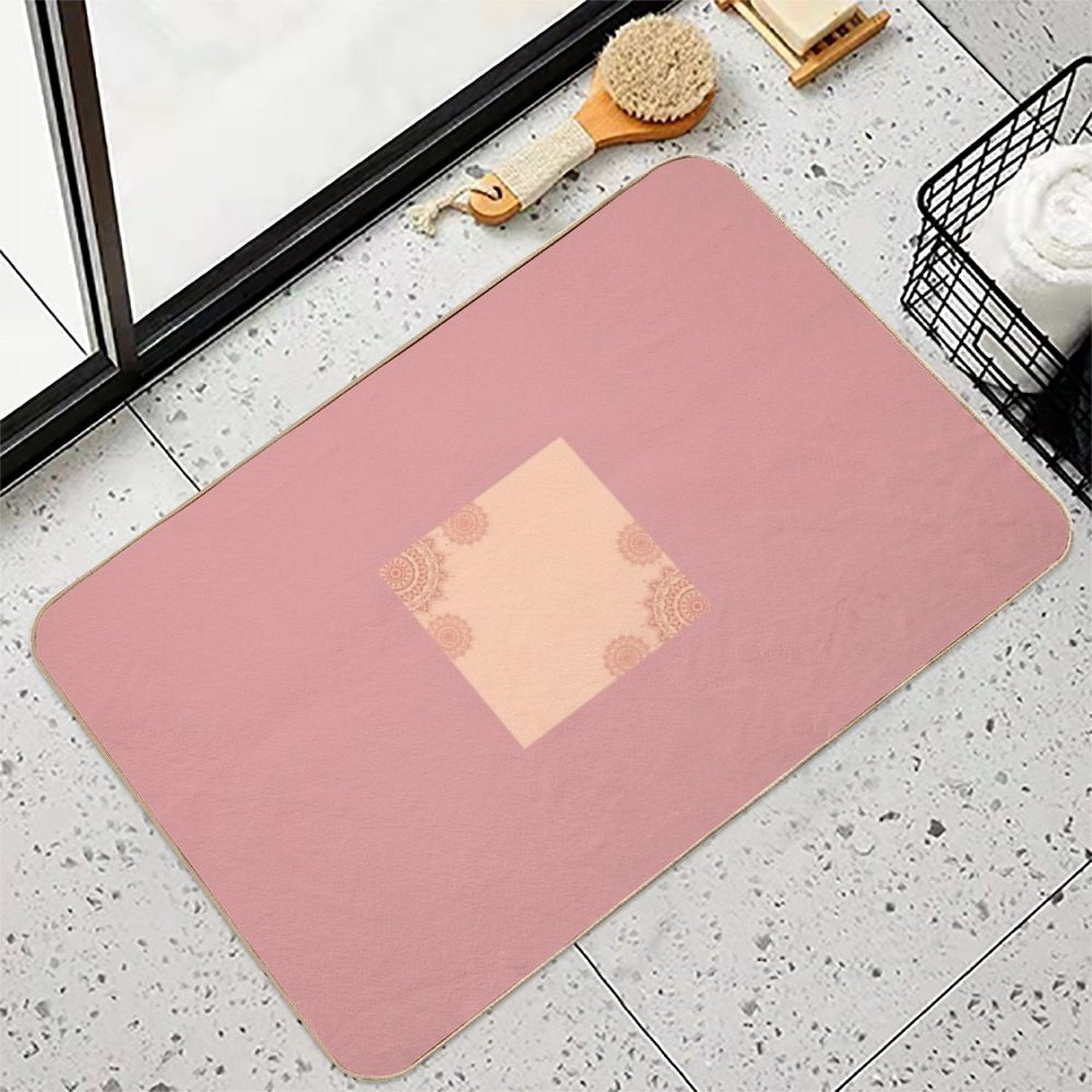 Mandala  Repositionable Bath Mat