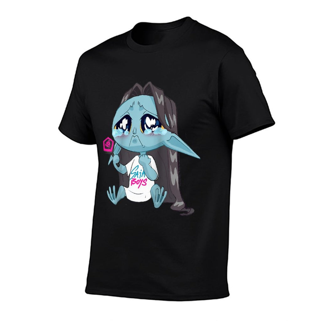 Kpop Demon Hunters Chibi Crying Saja Boys Demon Fan Raglan Baseball  Oversized Silhouette T-Shirt