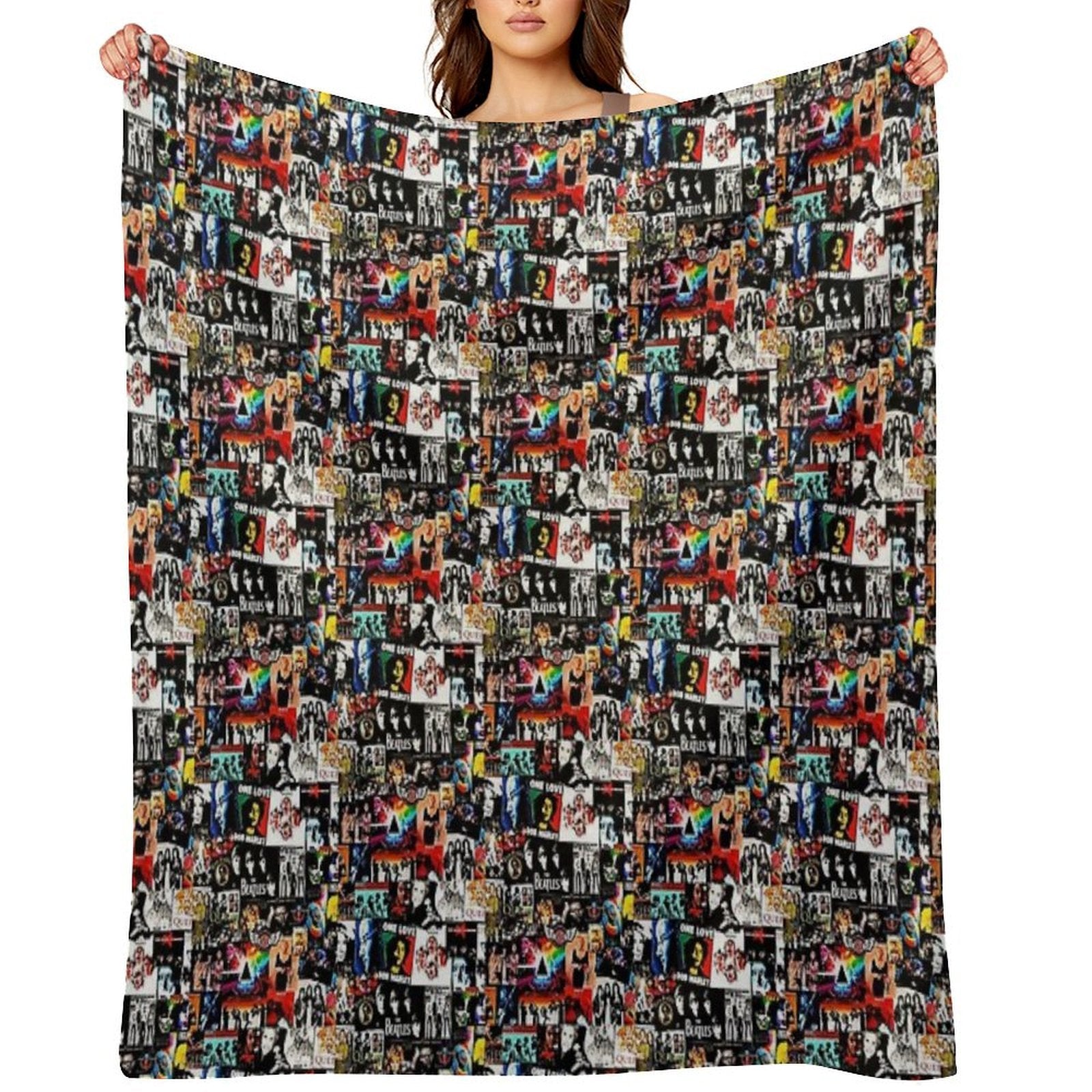 Rock Collage Anti-pilling Throw Blanket