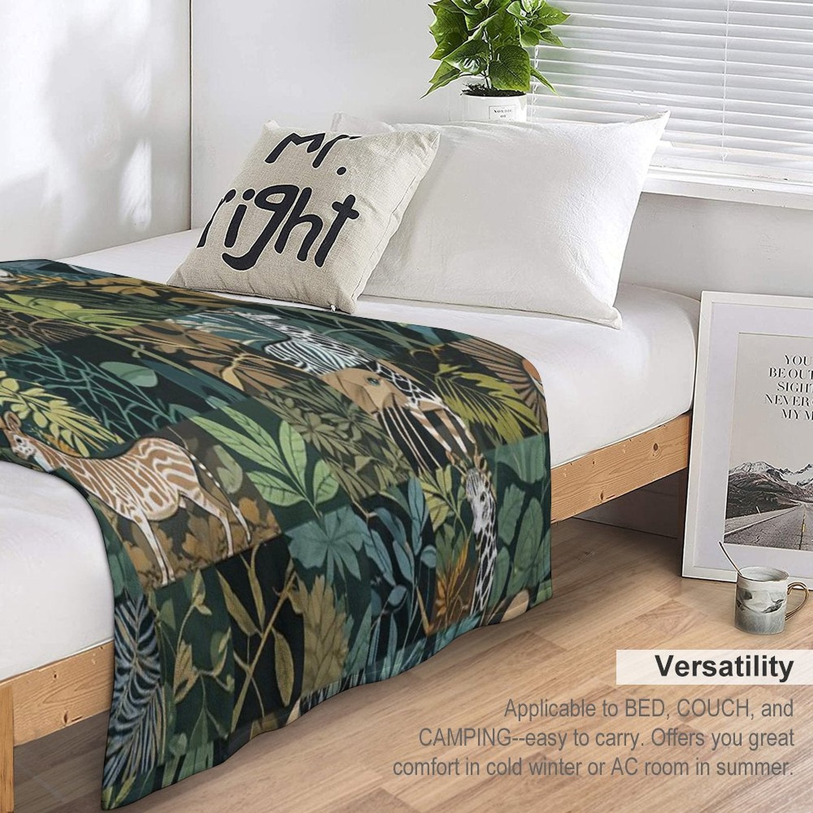 Mixed Tropical Patterns Gift-ready Throw Blanket