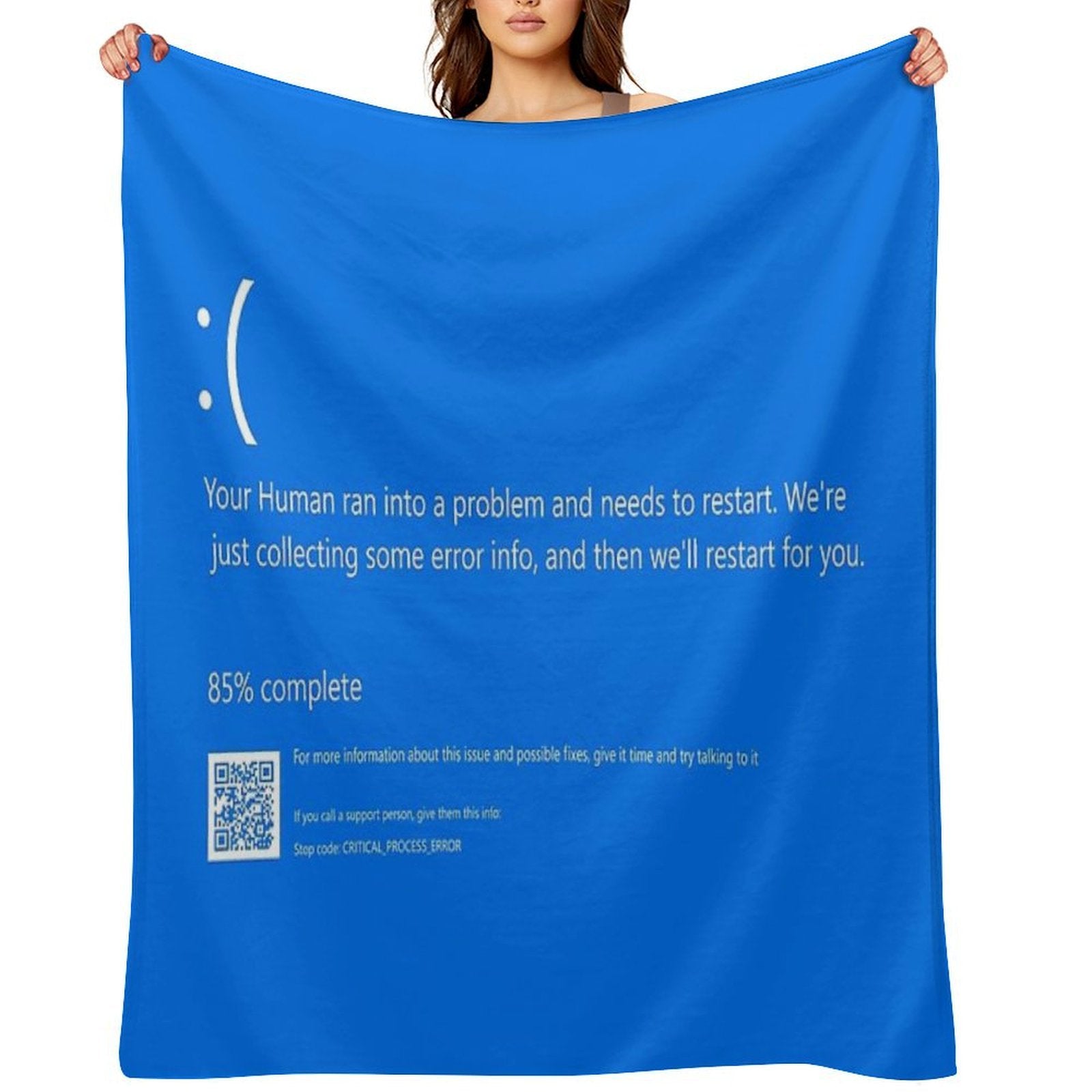 Blue Screen of Death - Human Edition Gift-ready Throw Blanket
