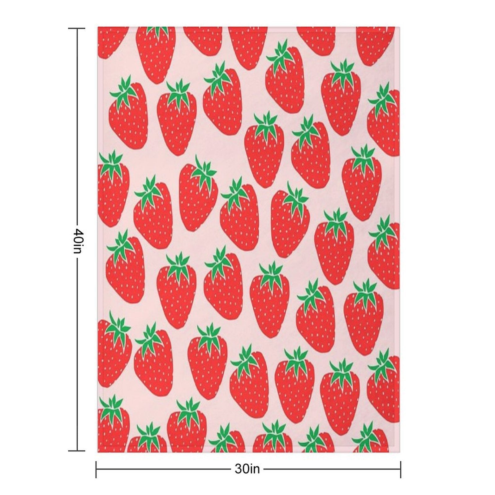 Cute Strawberry Easy Care Throw Blanket