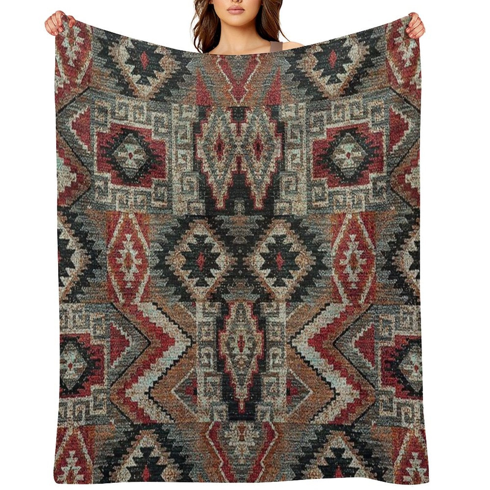 Abstract Design Wrinkle-free Throw Blanket