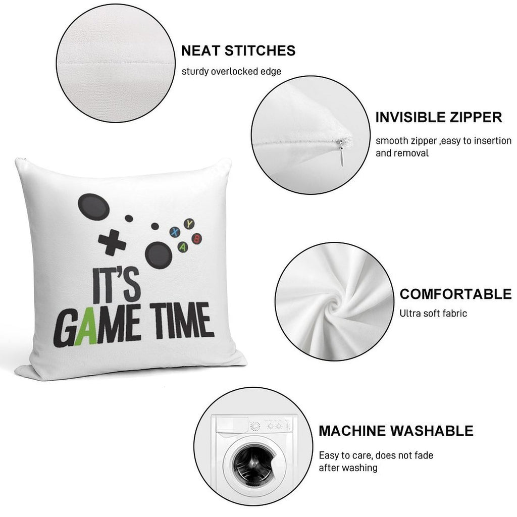 It's Game Time Soft Shrink-Resistant Throw Pillow