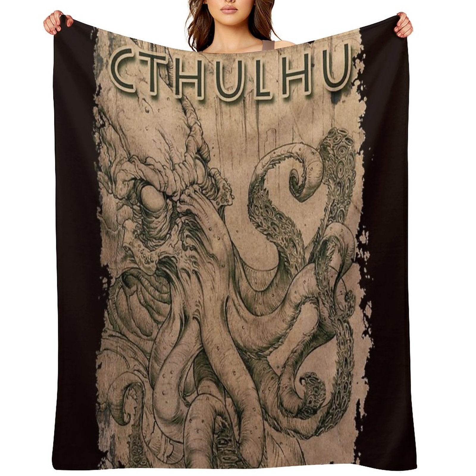 Cthulhu The Ancient Quick-dry Throw Blanket