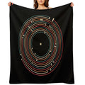 Vinyl Music Metro Record Map Labyrinth Multi-functional Throw Blanket