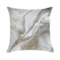 Liquid Marble - Pearl And Gold Soft Fade-Resistant Throw Pillow