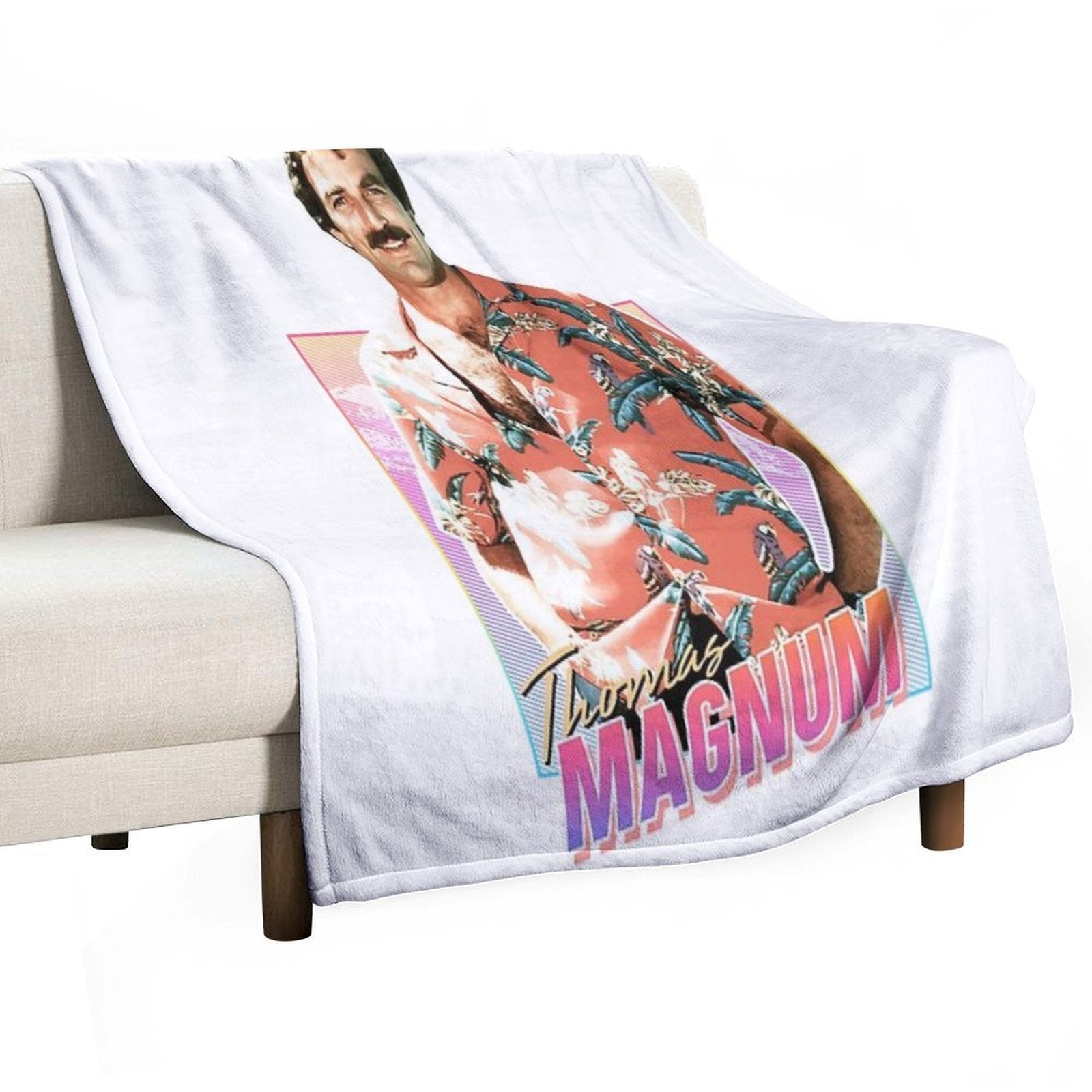 Thomas Magnum - 80s Design Versatility Throw Blanket