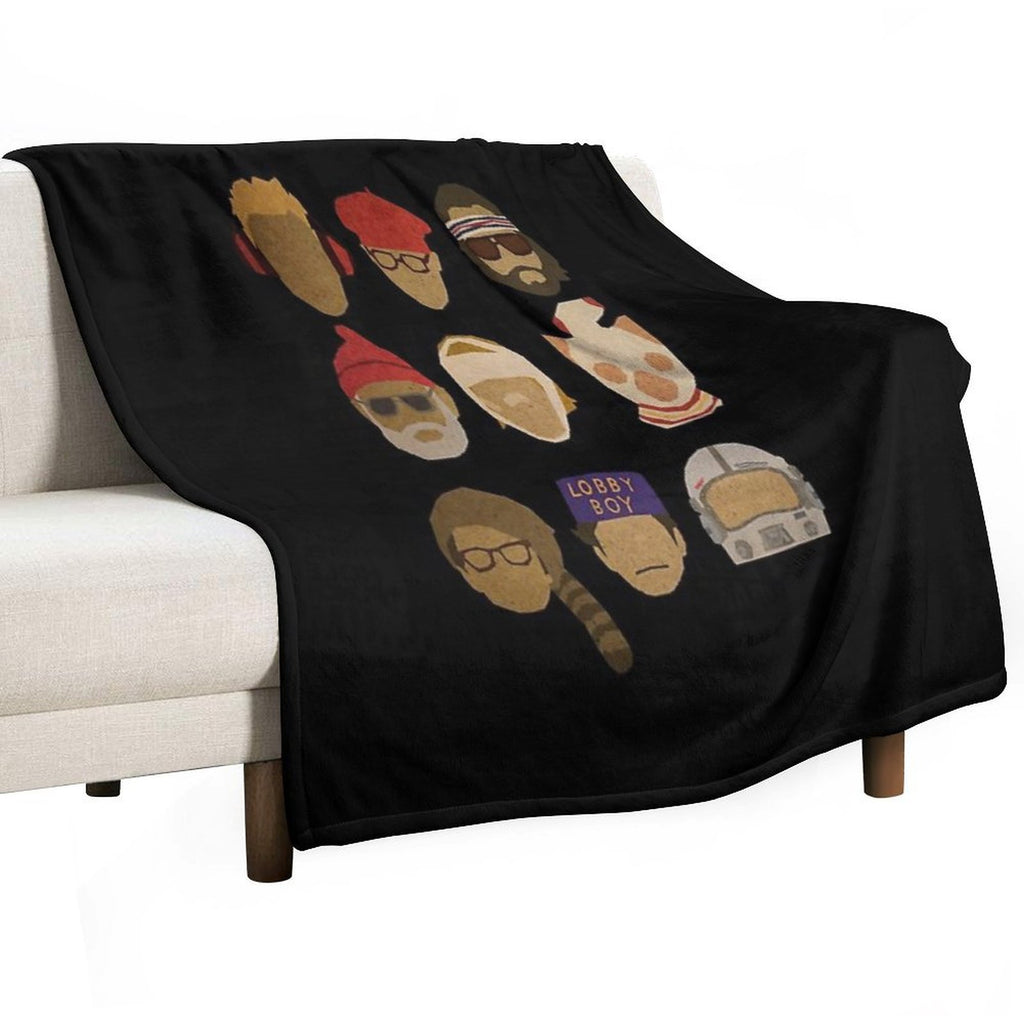 Wes Anderson's Hats   Trending Tshirt Multi-functional Throw Blanket
