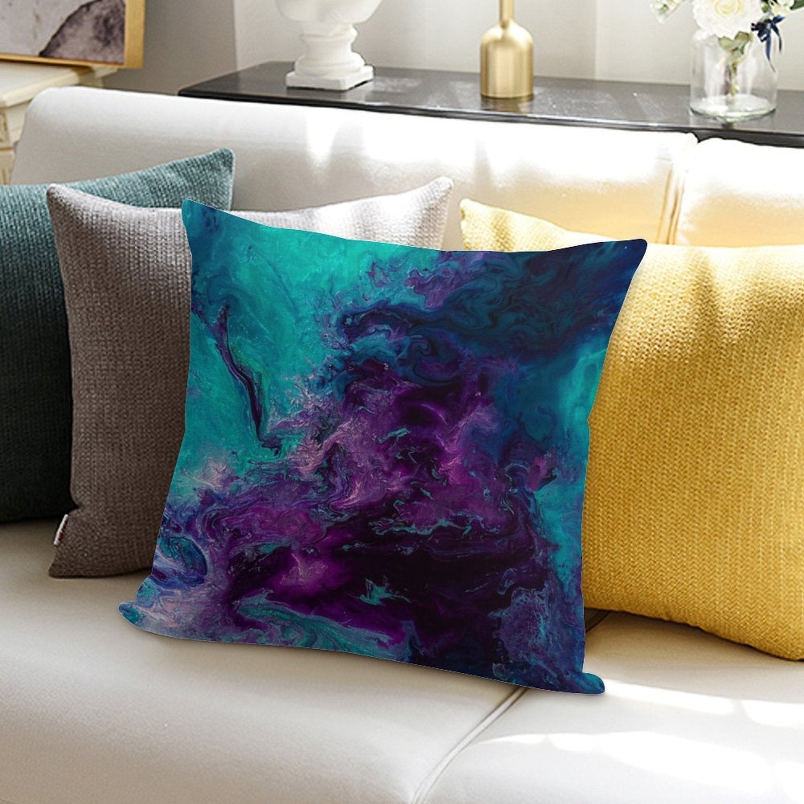 Nebulous Soft Fade-Resistant Throw Pillow