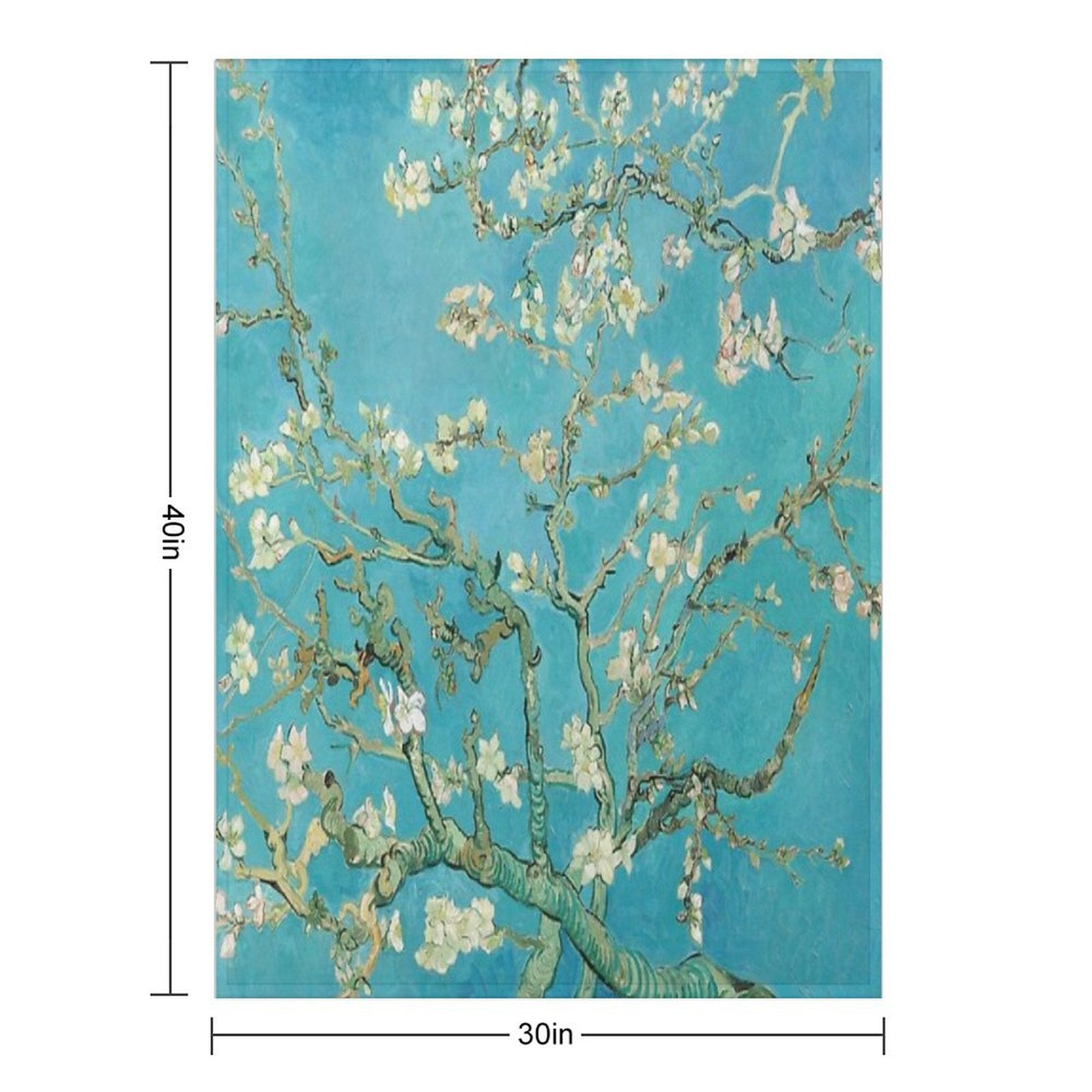Almond Blossoms by Vincent Van Gogh Multi-functional Throw Blanket