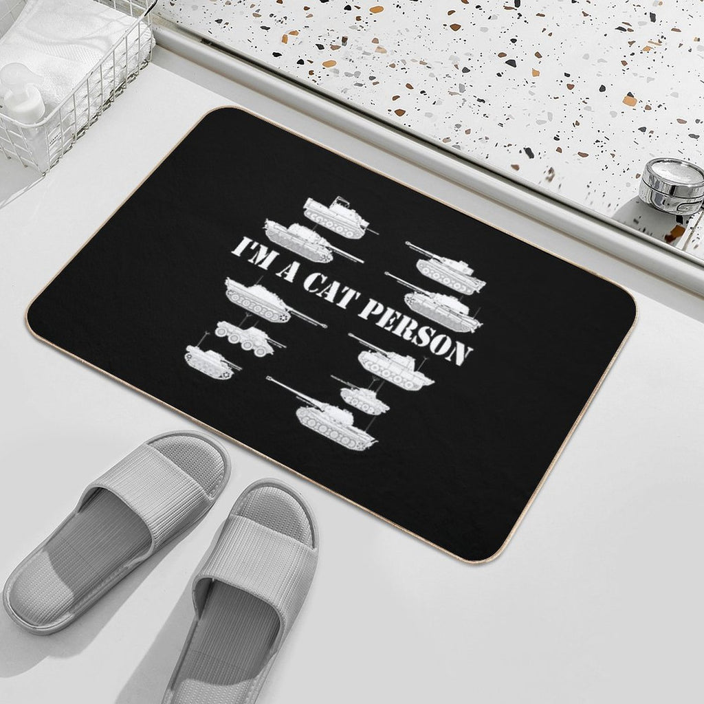 Im A Cat Person Ww2 10 German Tanks  High-Traffic Bath Mat