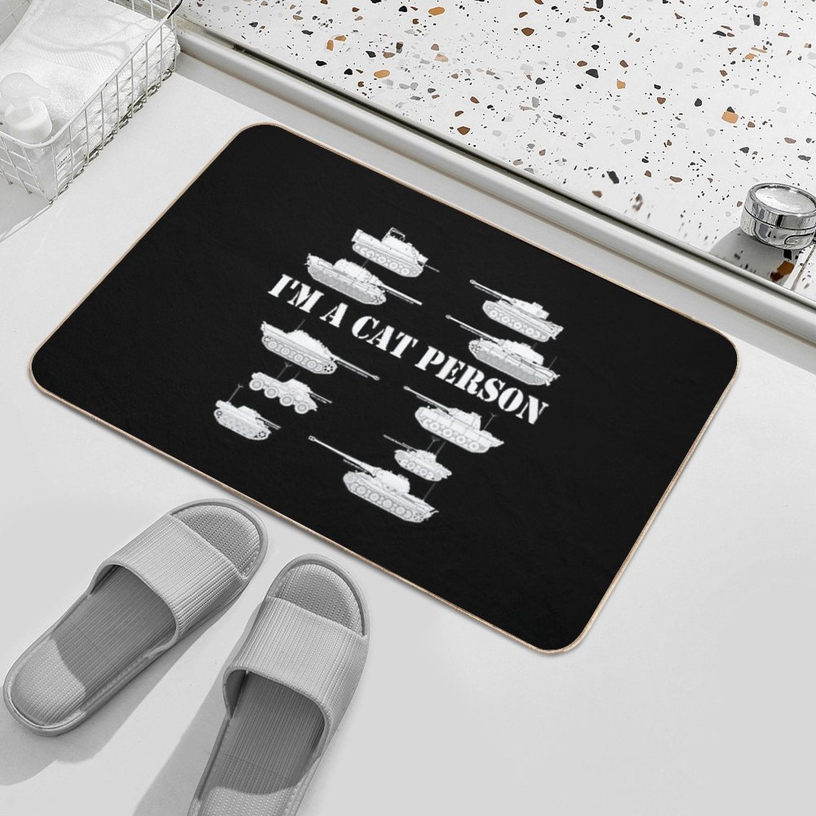 Im A Cat Person Ww2 10 German Tanks  High-Traffic Bath Mat