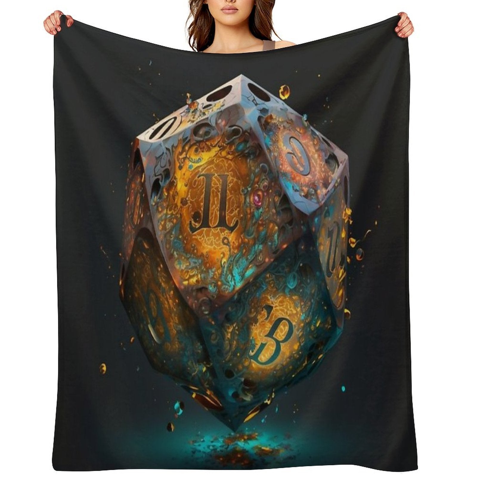 Dungeons And Dragons D20 Shrink-resistant Throw Blanket
