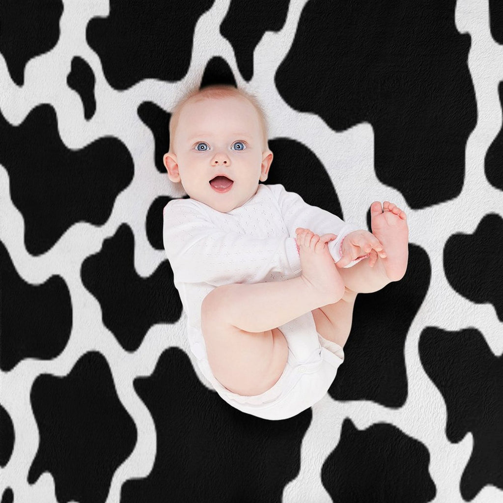 Cow Skin Pattern Easy Care Throw Blanket