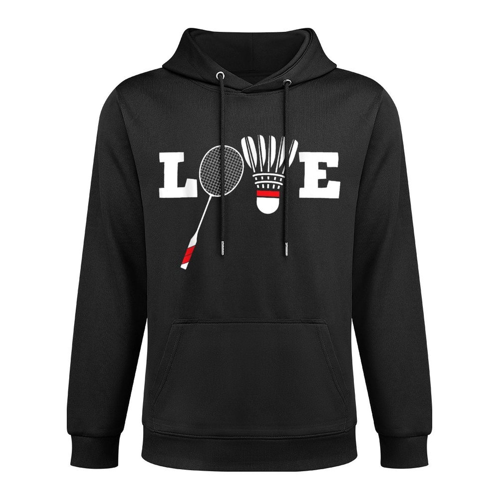Love Badminton Player Lover Athletic Shuttlecock Unisex Design Hoodie