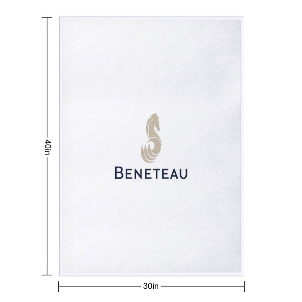 Beneteau Yachts Logo Fishing Versatility Throw Blanket