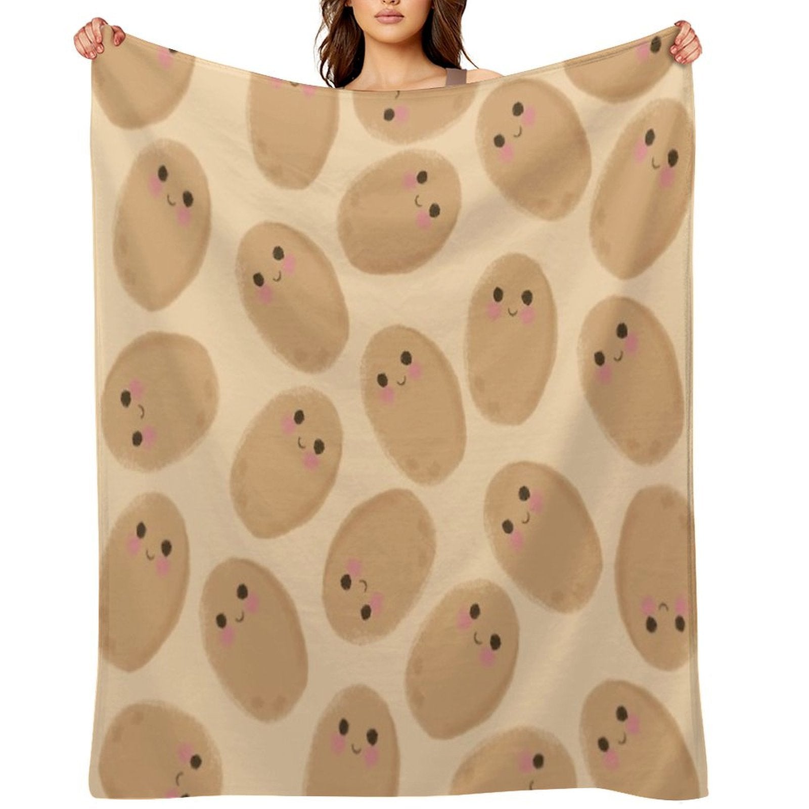 Potatoes V2 Velvety-soft Throw Blanket