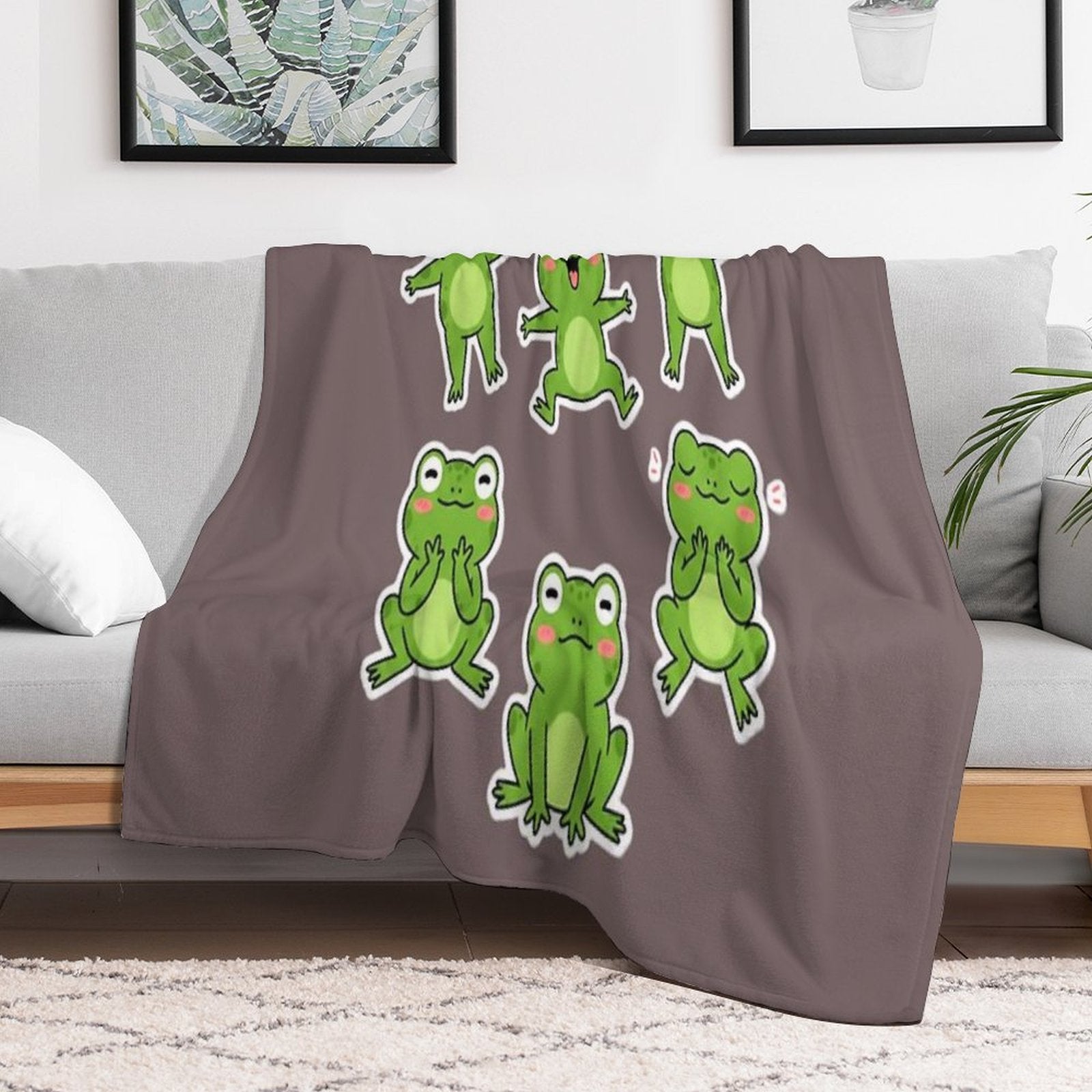 Dancing Frog Frog, Frogs, Dancing, Dance, Dancer, Music, Meme, Musician, Band, Rock, Metal, Vintage, Retro Travel-friendly Throw Blanket