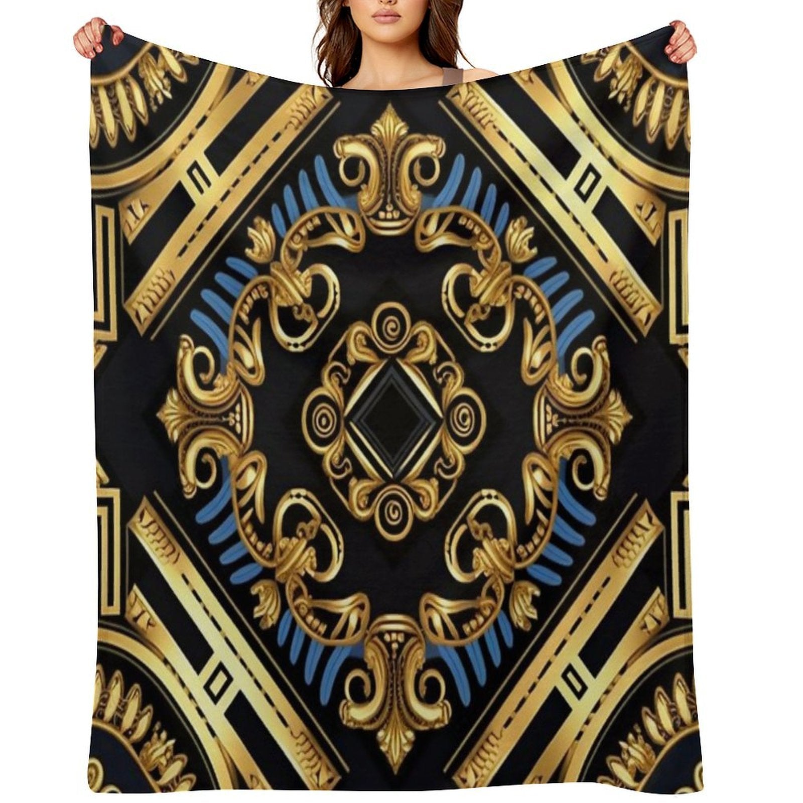 Golden Anti-pilling Throw Blanket