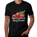 Vintage Merry Christmas Red Truck Old Fashioned Christmas  Relaxed-fit T-Shirt