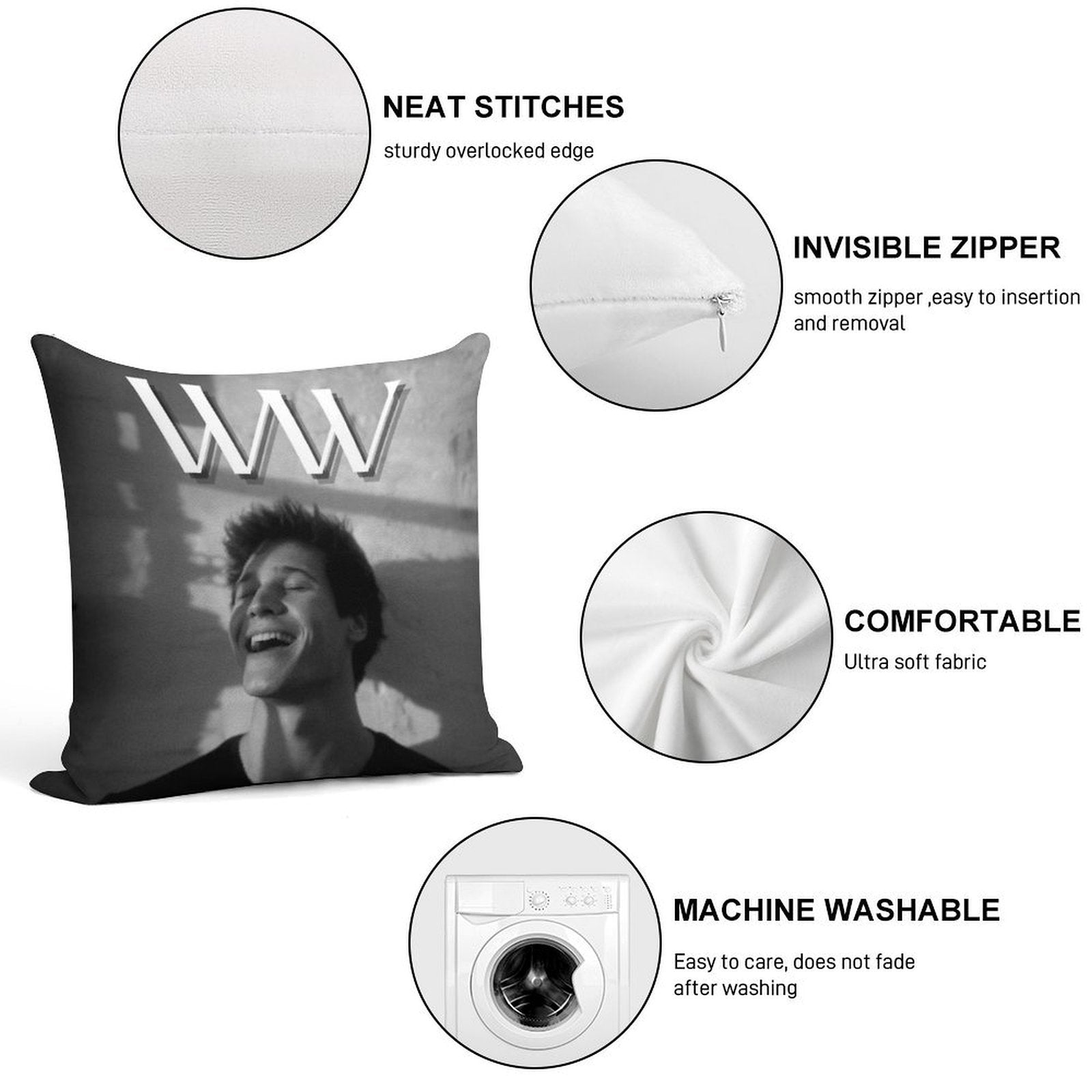 Wincent Weiss Soft High-Density Material Throw Pillow