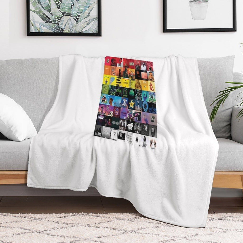 MUSIC COLLAGE Gift-ready Throw Blanket