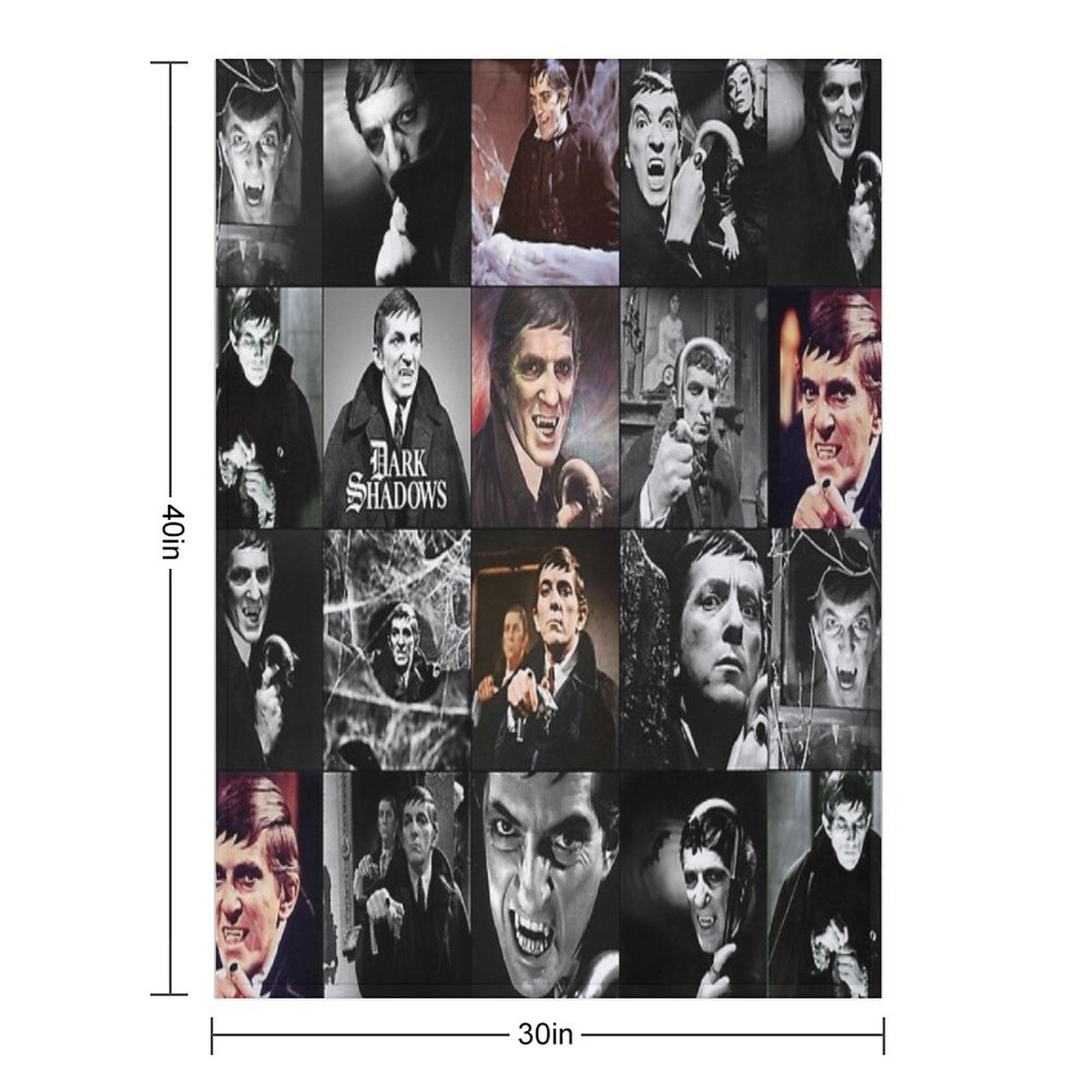Dark Shadows TV Show Photo Collage Plush Throw Blanket