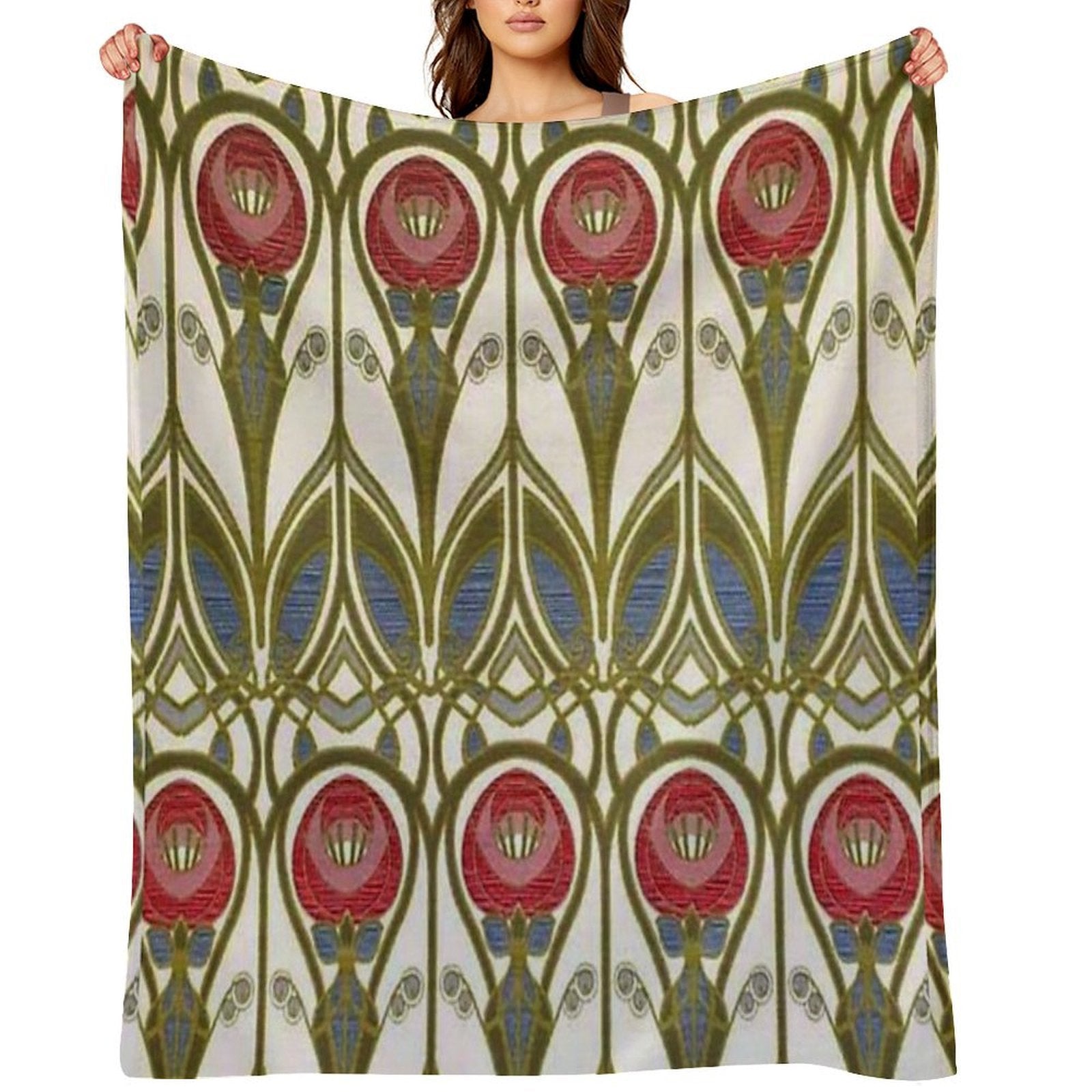 Charles Rennie Mackintosh Design Durable Throw Blanket