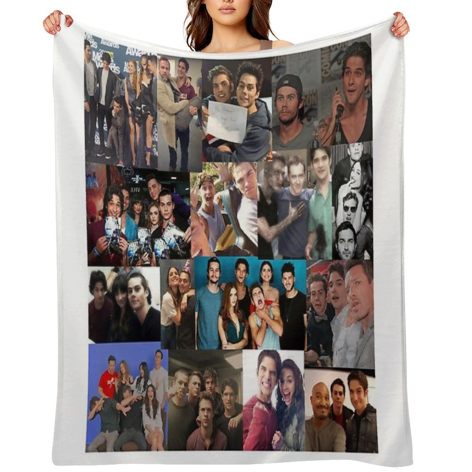 Teen Wolf Collage Eco-conscious Throw Blanket