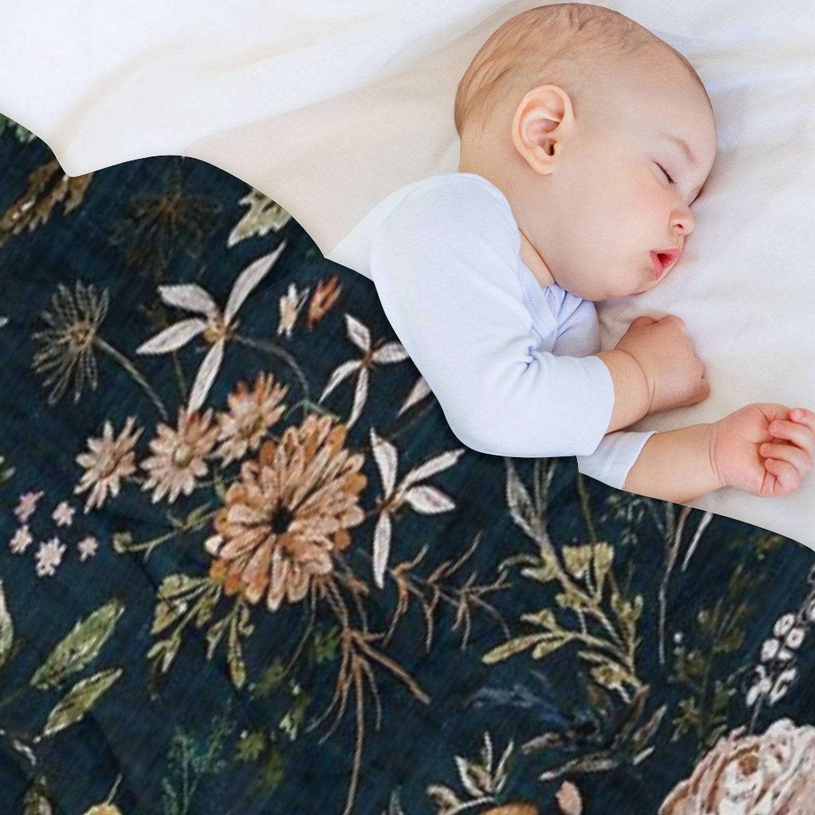 Delilah (summerteal) Machine-washable Throw Blanket