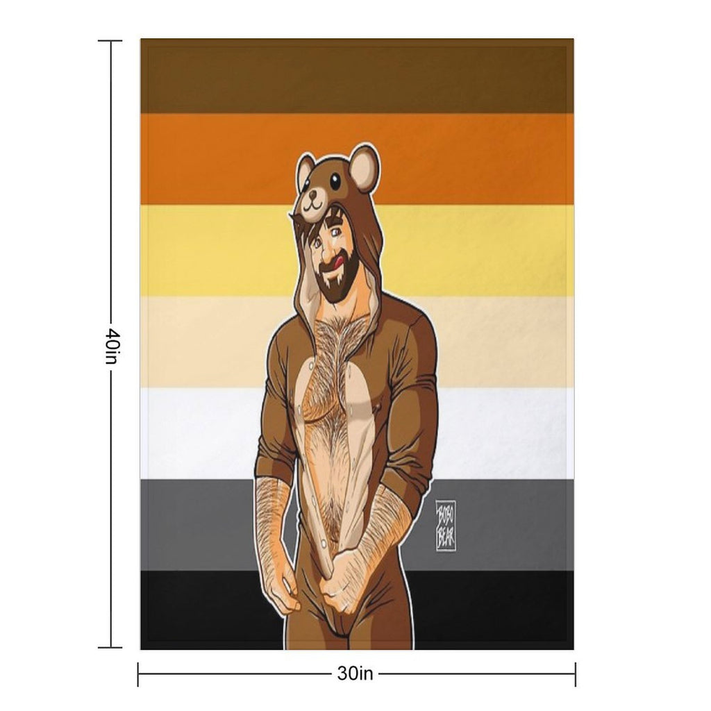ADAM LIKES TEDDY BEARS - BEAR PRIDE Easy Care Throw Blanket