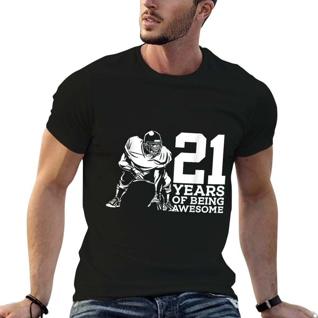 21 YEARS OF BEING AWESOME FOOTBALL 21ST BIRTHDAY  Moisture-wicking T-Shirt