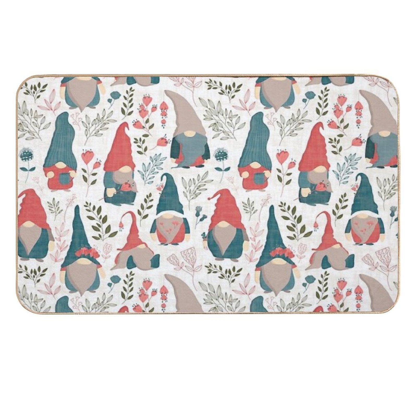 Floral Gnomes  Toxin-Free Bath Mat