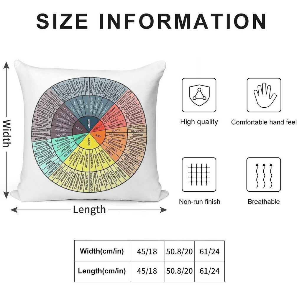 Wheels of Emotion Soft Skin-Friendly Throw Pillow