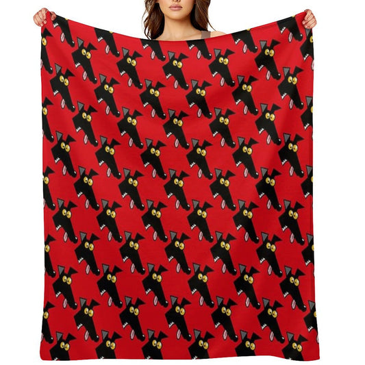 Seamless Derp Red Sustainable Throw Blanket
