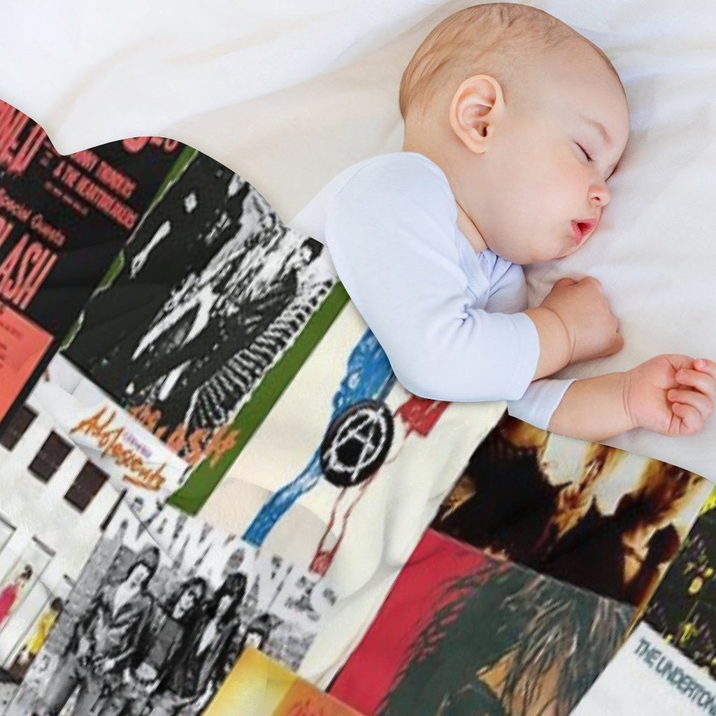 70s Punk Rock Music Anti-pilling Throw Blanket