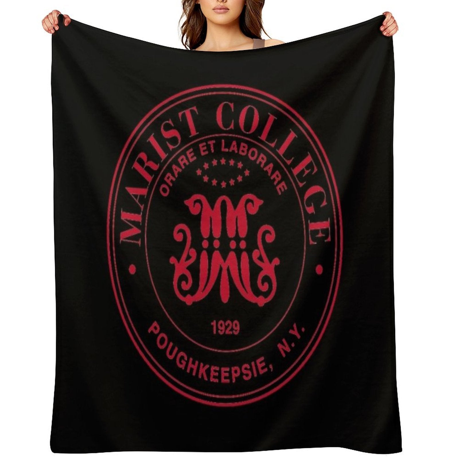 Logo Marist College Wrinkle-free Throw Blanket
