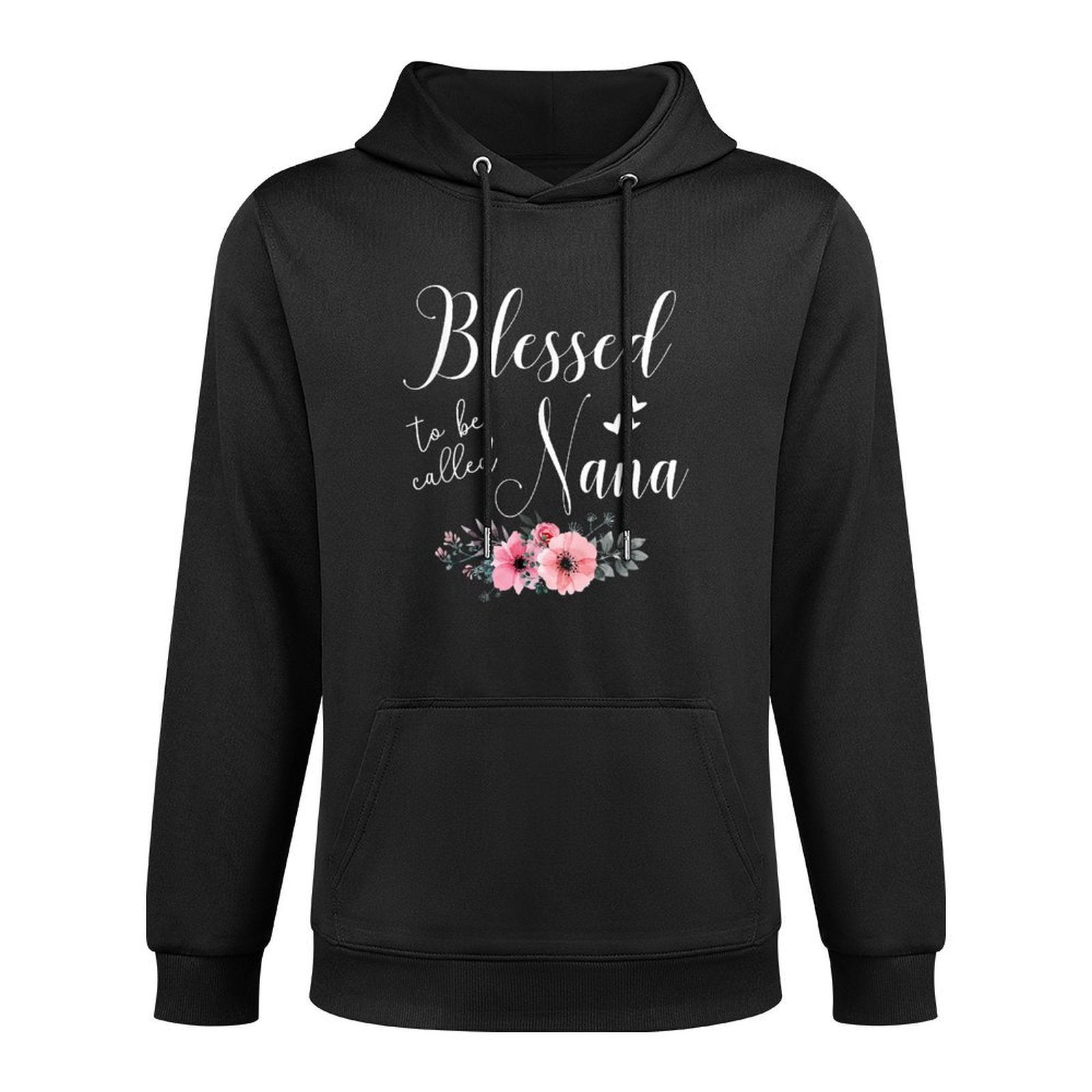 Blessed To Be Nana Women Grandma Mothers Day Christmas Breathable Fabric Hoodie