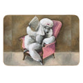 Poodle Cute Pet Dog Dogs Pets Puppy Art Caniche  Absorbent Bath Mat